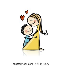 Happy mother's day. Greeting card design