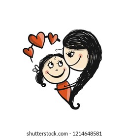 Happy mother's day. Greeting card design
