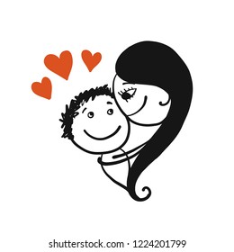 Happy mother's day. Greeting card design