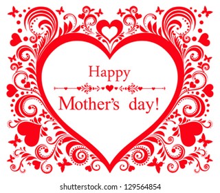 Happy Mother's Day! Greeting card. Vector Illustration