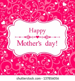 Happy Mother's Day! Greeting card. Vector Illustration