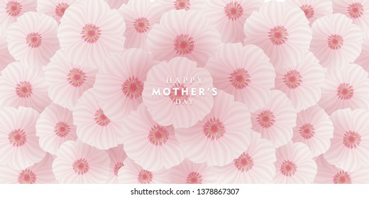 happy mother's day greeting card with flowers