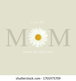 happy mothers day greeting card vector illustration