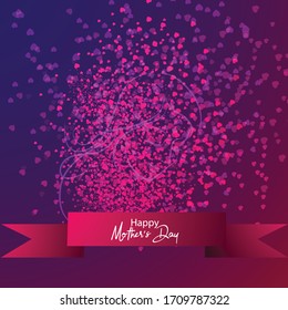 Happy Mother's Day greeting card design, Strong Women, Vector Illustration.