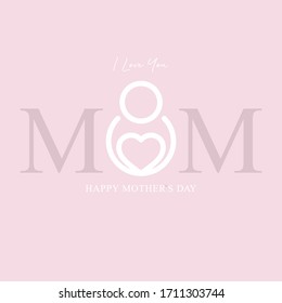 happy mothers day greeting card vector illustration