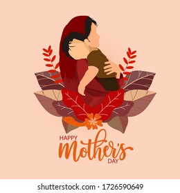 Happy Mother's day greeting card. The illustration can be used in the newsletter, brochures, postcards, tickets, advertisements, banners.