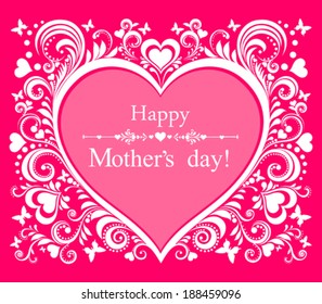 Happy Mother's Day! Greeting card. Vector Illustration