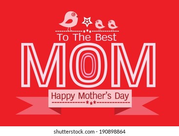 Happy mothers day Greeting card design for your mom