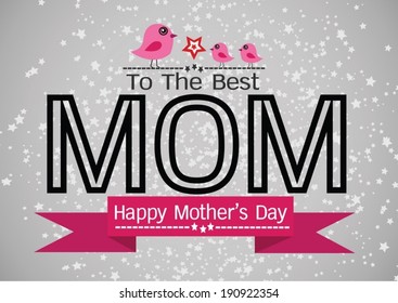 Happy mothers day Greeting card design for your mom