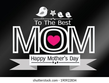 Happy mothers day Greeting card design for your mom