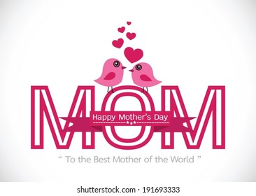 Happy mothers day Greeting card design for your mom