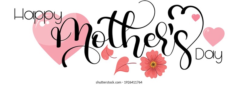 Happy Mother's Day greeting card with a beautiful blossom flowers background. Illustration MOTHERS DAY