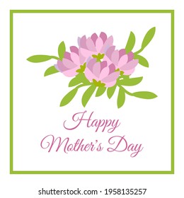Happy mothers day greeting card background. Vector illustration