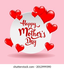 Happy mothers day greeting card template. illustration - Vector.