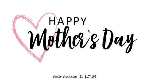 Happy Mothers Day Greeting Card, Vector