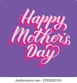 Happy Mother's Day greeting card. Happy motherhood concept. Modern vector illustration MOTHERS DAY. Woman hugging her baby.