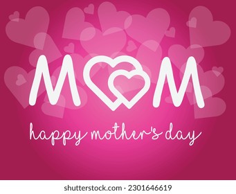 happy mothers day greeting card vector illustration