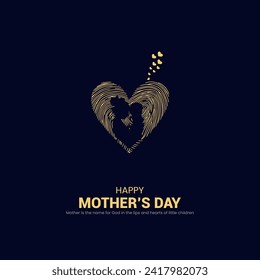 Happy Mother's Day. Mother's Day greeting card. Creative Mother's Day post.