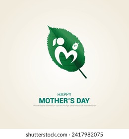 Happy Mother's Day. Mother's Day greeting card. Creative Mother's Day post.