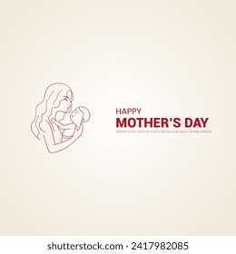 Happy Mother's Day. Mother's Day greeting card. Creative Mother's Day post.