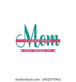 Happy Mothers Day Greeting Card Design Vector Image.