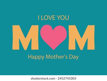 Happy Mother's day greeting card. Holiday background. Vector illustration.