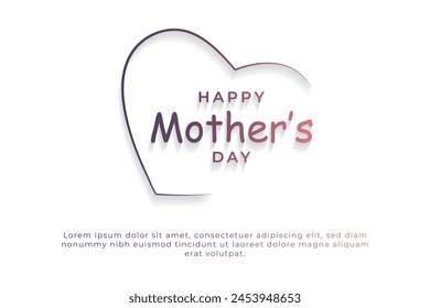 Happy mother's day greeting card design for social media post