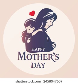 Happy Mothers Day Greeting Card , Vector illustration. Mother's Day card, poster.