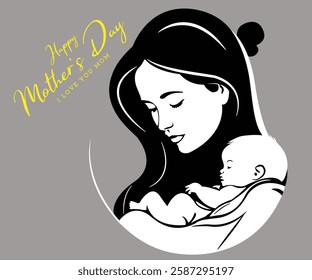 Happy mothers day greeting card design background