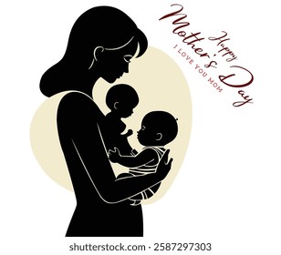 Happy mothers day greeting card design background
