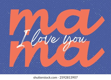 Happy Mother's day greeting card template with hand lettering text design. Creative typography for holiday greetings. Vector illustration.