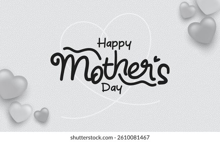 Happy Mother's Day greeting card template logo vector design