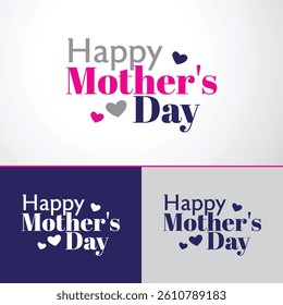 Happy Mother's Day Greeting Card. logo icon