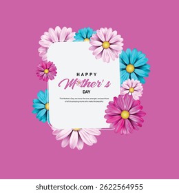 Happy Mother's Day greeting card with flowers
