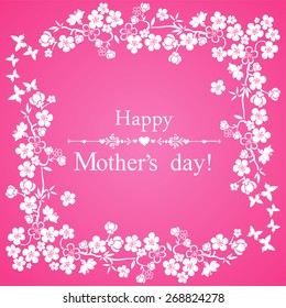 Happy Mother's Day! Greeting card. Vector Illustration
