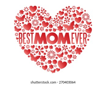 Happy Mother's Day greeting card illustration