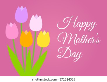  Happy mother's day greeting card / poster display vector illustration 