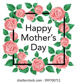 Happy Mother's Day greeting card. Vector illustration. Template, brochure, card.