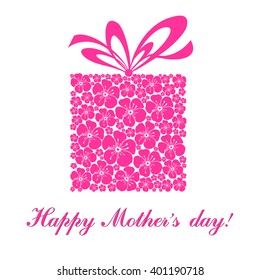 Happy Mother's Day! Greeting card. Celebration background with gift boxes and place for your text. Vector Illustration