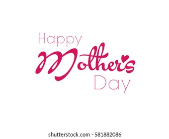 Happy Mothers Day Greeting Card with elegant script font to celebrate moms festival day