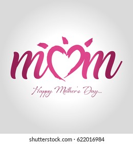 happy mothers day greeting card vector illustration