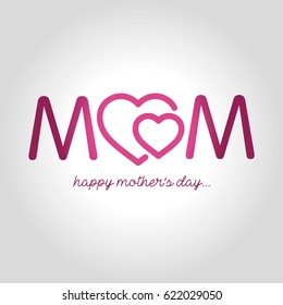 happy mothers day greeting card vector illustration