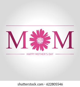happy mothers day greeting card vector illustration
