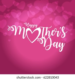 happy mothers day greeting card vector illustration