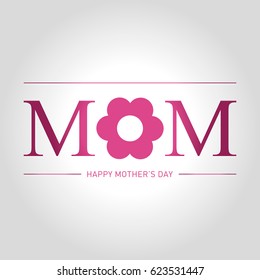 happy mothers day greeting card vector illustration