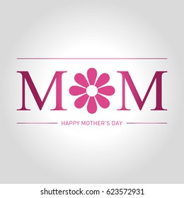 happy mothers day greeting card vector illustration