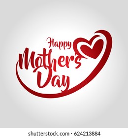 happy mothers day greeting card vector illustration