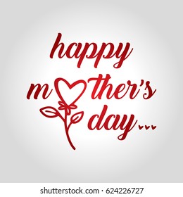 happy mothers day greeting card vector illustration