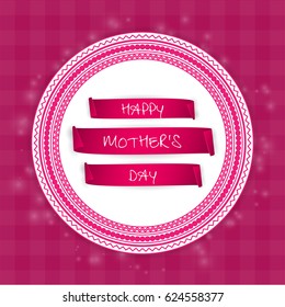 Happy Mother's Day greeting card. Vector Illustration.