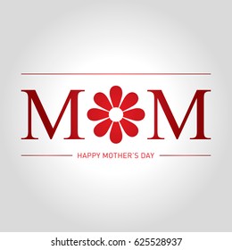 happy mothers day greeting card vector illustration